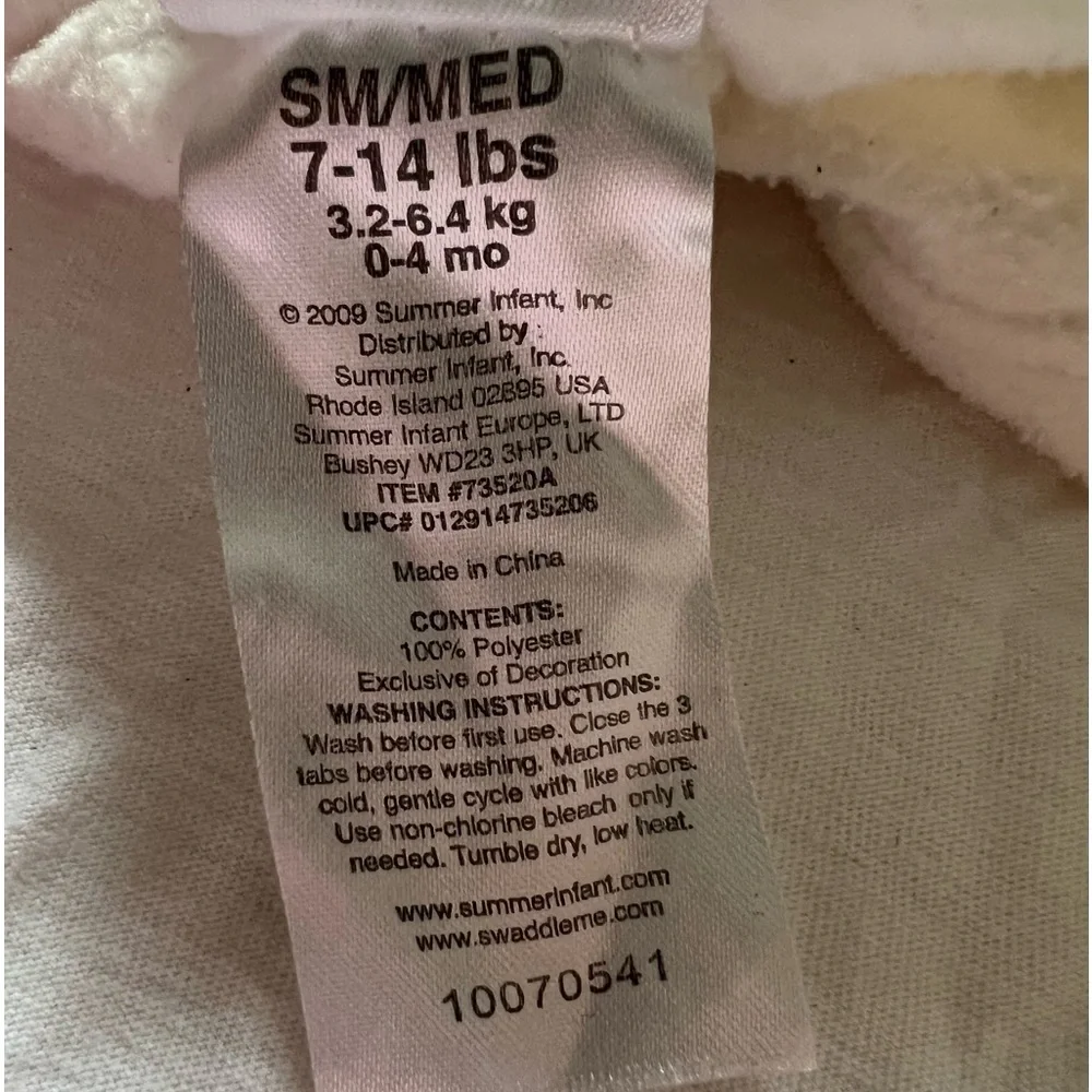SwaddleMe Sack Boy or Girl Fleece Cream off white Baby